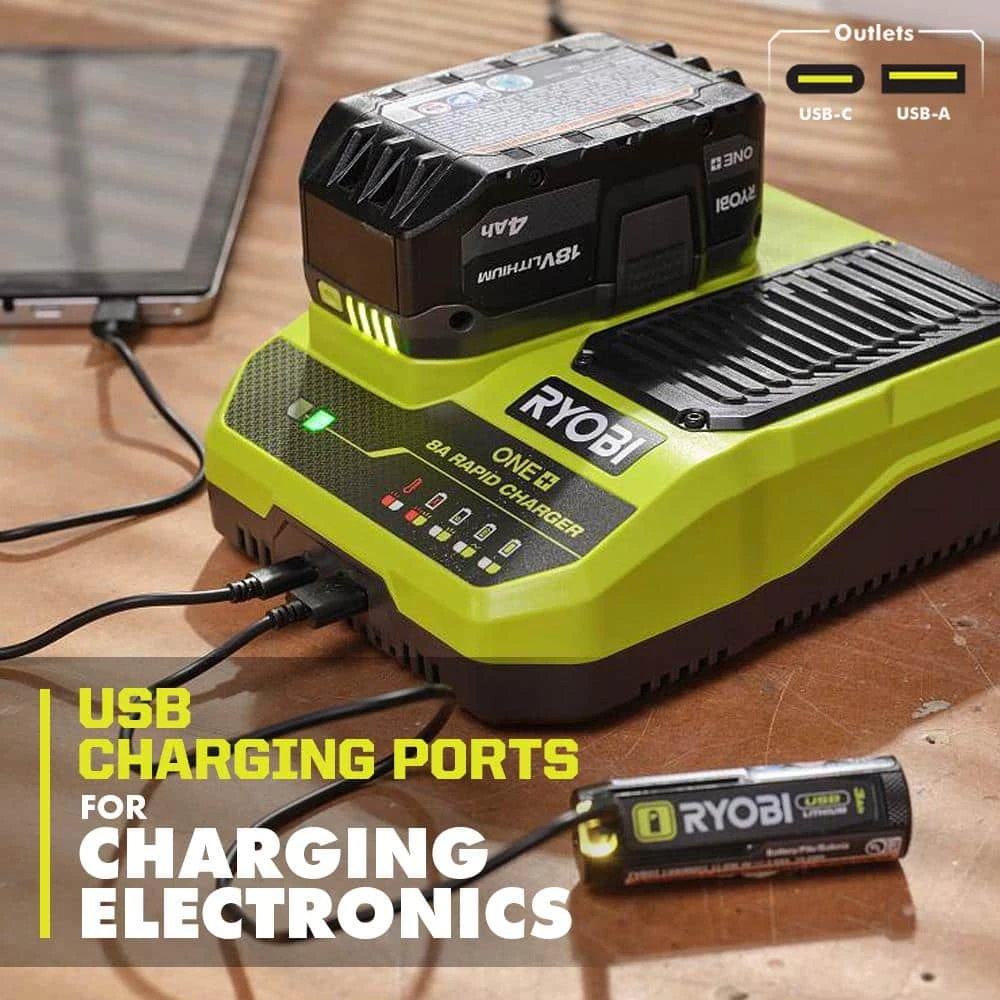 Ryobi ONE+ 18V 8A Rapid Charger 5 Ryobi ONE+ 18V 8A Rapid Charger - Image 5