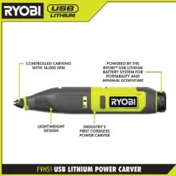 Ryobi USB LITHIUM 2-Tool Combo Kit With Pumpkin Carving Tools -RYOBI TOOLS SALE ryobi power tool combo kits fvh101k2sb a0 1000