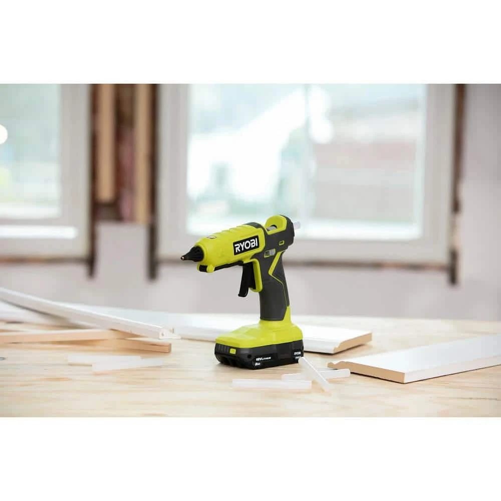 Ryobi ONE+ 18V Cordless 2-Tool Combo Kit With Dual Temperature Glue Gun And Compact Glue Gun (Tools Only) 9 Ryobi ONE+ 18V Cordless 2-Tool Combo Kit With Dual Temperature Glue Gun And Compact Glue Gun (Tools Only) - Image 9
