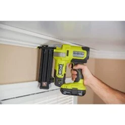 Ryobi ONE+ 18V Cordless 2-Tool Combo Kit With 7-1/4 In. Compound Miter Saw And AirStrike 18-Gauge Brad Nailer (Tools Only) -RYOBI TOOLS SALE ryobi power tool combo kits p553 p321 4f 1000