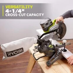 Ryobi ONE+ 18V Cordless 2-Tool Combo Kit With 7-1/4 In. Compound Miter Saw And AirStrike 18-Gauge Brad Nailer (Tools Only) -RYOBI TOOLS SALE ryobi power tool combo kits p553 p321 a0 1000