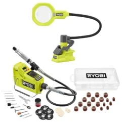Ryobi ONE+ 18V Cordless 2-Tool Combo Kit With ONE+ HP Brushless Rotary Tool And Cordless Magnifying Clamp Light (Tools Only)