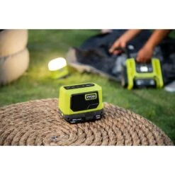 Ryobi ONE+ 18V Cordless 3-Tool Campers Kit With Area Light, Bluetooth Speaker, 4 In. Clamp Fan, 1.5 Ah Battery, And Charger -RYOBI TOOLS SALE ryobi power tool combo kits pcl1303k1 1d 1000