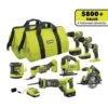 Ryobi ONE+ 18V Cordless 8-Tool Combo Kit With (1) 1.5 Ah Battery And (2) 4.0 Ah Batteries And Charger