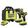 Ryobi ONE+ HP 18V Brushless Cordless Compact 1/2 In. Drill And Impact Driver Kit With (2) 1.5 Ah Batteries, Charger, And Bag
