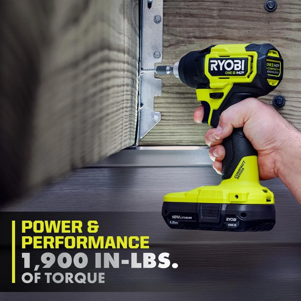 Ryobi ONE+ HP 18V Brushless Cordless Compact 2-Tool Combo Kit W/(2) Batteries, Charger, Bag & Diamond Grit Driving Set (52PC) 7 Ryobi ONE+ HP 18V Brushless Cordless Compact 2-Tool Combo Kit W/(2) Batteries, Charger, Bag & Diamond Grit Driving Set (52PC) - Image 7