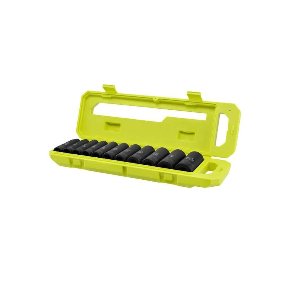 Ryobi 1/2 In. SAE Deep Impact Socket Set (11-Piece) 1 Ryobi 1/2 In. SAE Deep Impact Socket Set (11-Piece)