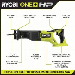 Ryobi ONE+ HP 18V Brushless Cordless Reciprocating Saw Kit With (2) 4.0 Ah Batteries, 2.0 Ah Battery, And Charger -RYOBI TOOLS SALE ryobi reciprocating saws pblrs01k3sb 40 1000