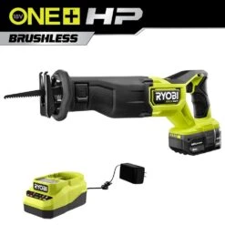 Ryobi ONE+ HP 18V Brushless Cordless Reciprocating Saw Kit With (2) 4.0 Ah Batteries, 2.0 Ah Battery, And Charger -RYOBI TOOLS SALE ryobi reciprocating saws pblrs01k3sb de 1000