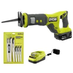 Ryobi ONE+ 18V Cordless Reciprocating Saw Kit With 4.0 Ah Battery, Charger, And Reciprocating Saw Blade Set (15-Piece) -RYOBI TOOLS SALE ryobi reciprocating saws pcl515k1 a231501 d4 1000