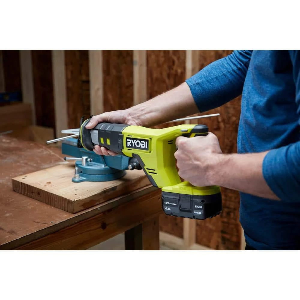 Ryobi ONE+ 18V Cordless Reciprocating Saw Kit With Battery And Charger W/ Multi-Purpose Reciprocating Saw Blade Set (35-Piece) 9 Ryobi ONE+ 18V Cordless Reciprocating Saw Kit With Battery And Charger W/ Multi-Purpose Reciprocating Saw Blade Set (35-Piece) - Image 9