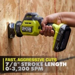Ryobi ONE+ HP 18V Brushless Cordless Compact One-Handed Reciprocating Saw (Tool Only) -RYOBI TOOLS SALE ryobi reciprocating saws psbrs02b 66 1000