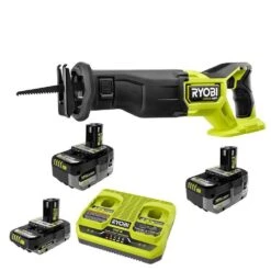 Ryobi ONE+ 18V HIGH PERFORMANCE Kit W/ (2) 4.0 Ah Batteries, 2.0 Ah Battery, 2-Port Charger, & ONE+ HP Brushless Recip Saw