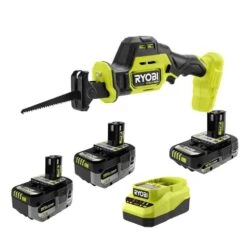 Ryobi ONE+ 18V HIGH PERFORMANCE Kit W/ (2) 4.0 Ah Batteries, 2.0 Ah Battery, Charger, & ONE+ HP 18V One-Handed Recip Saw