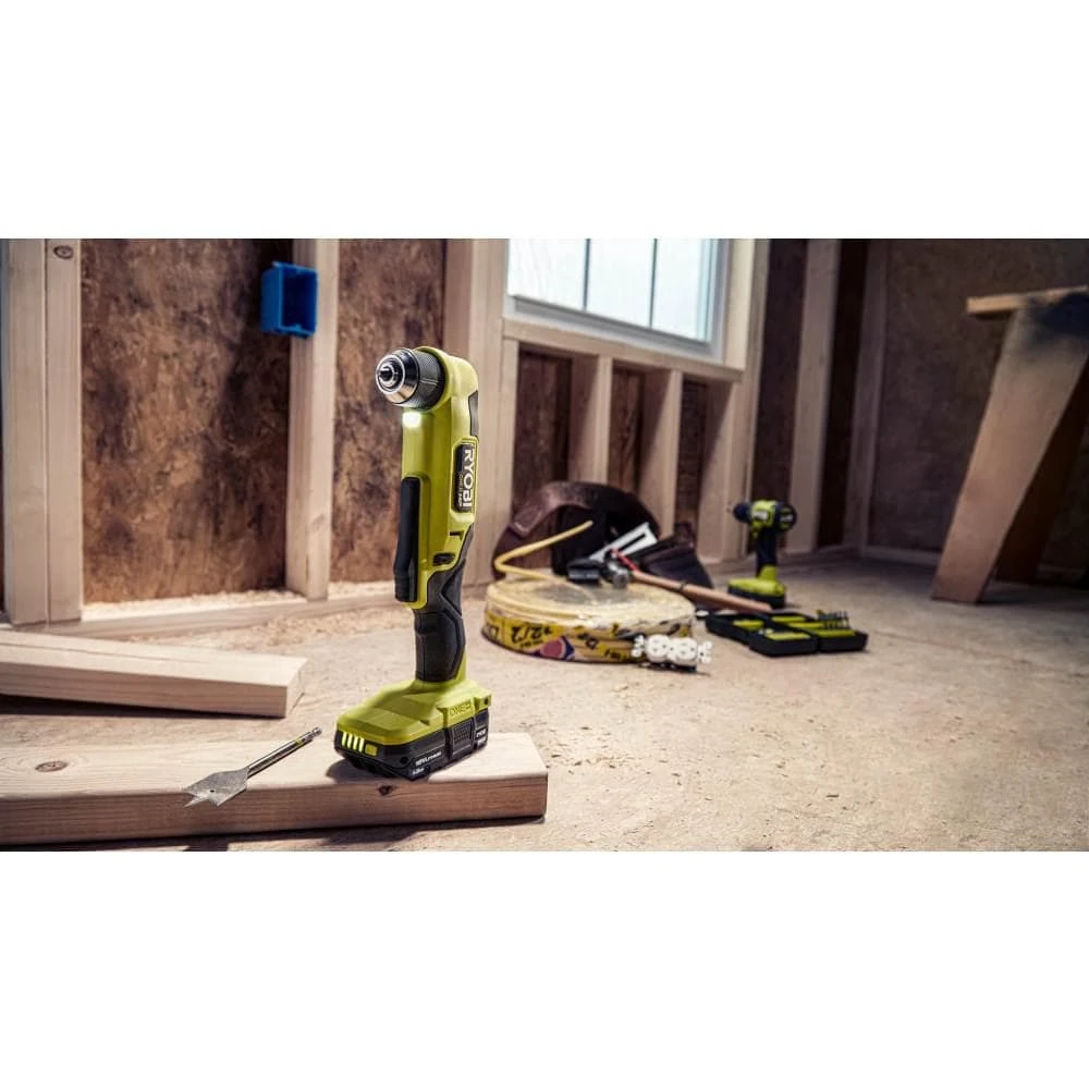 Ryobi ONE+ HP 18V Brushless Cordless Compact 3/8 In. Right Angle Drill Kit With (1) 1.5 Ah Battery And 18V Charger 9 Ryobi ONE+ HP 18V Brushless Cordless Compact 3/8 In. Right Angle Drill Kit With (1) 1.5 Ah Battery And 18V Charger - Image 9