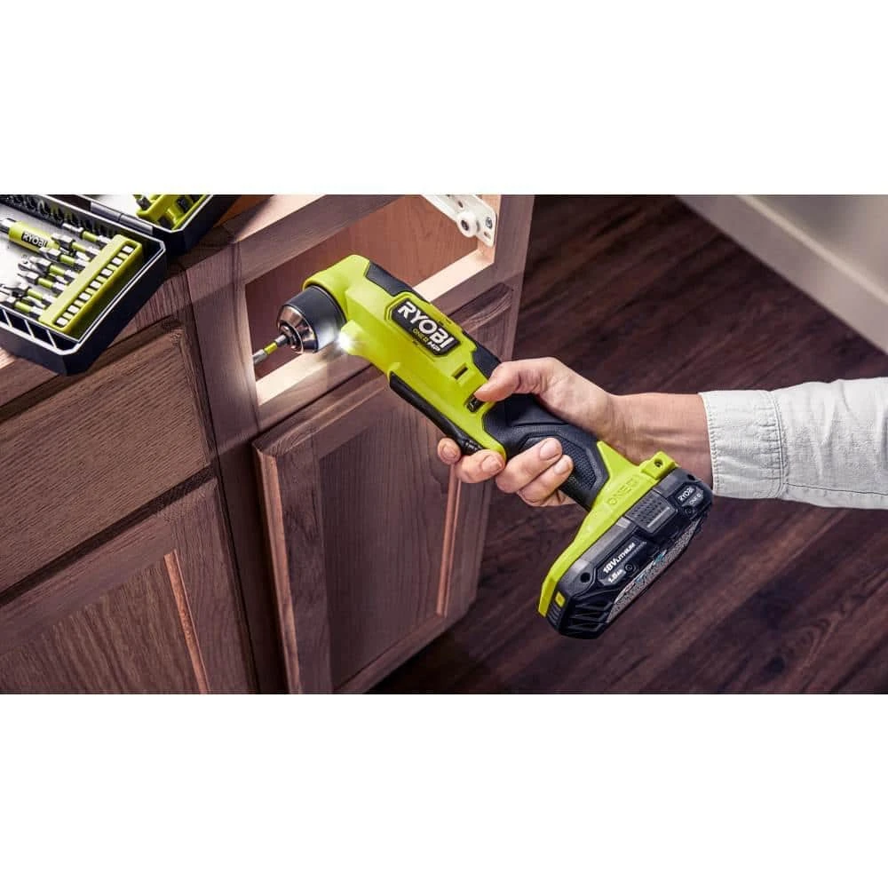 Ryobi ONE+ HP 18V Brushless Cordless Compact 3/8 In. Right Angle Drill Kit With (1) 1.5 Ah Battery And 18V Charger 8 Ryobi ONE+ HP 18V Brushless Cordless Compact 3/8 In. Right Angle Drill Kit With (1) 1.5 Ah Battery And 18V Charger - Image 8