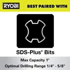 Ryobi ONE+ HP 18V Brushless Cordless 1 In. SDS-Plus Rotary Hammer Drill (Tool Only) -RYOBI TOOLS SALE ryobi rotary hammers p223 4f 1000