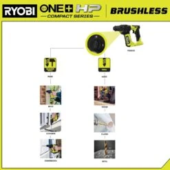 Ryobi ONE+ HP 18V Brushless Cordless Compact 5/8 In. SDS Rotary Hammer (Tool Only) -RYOBI TOOLS SALE ryobi rotary hammers psbrh01b 44 1000