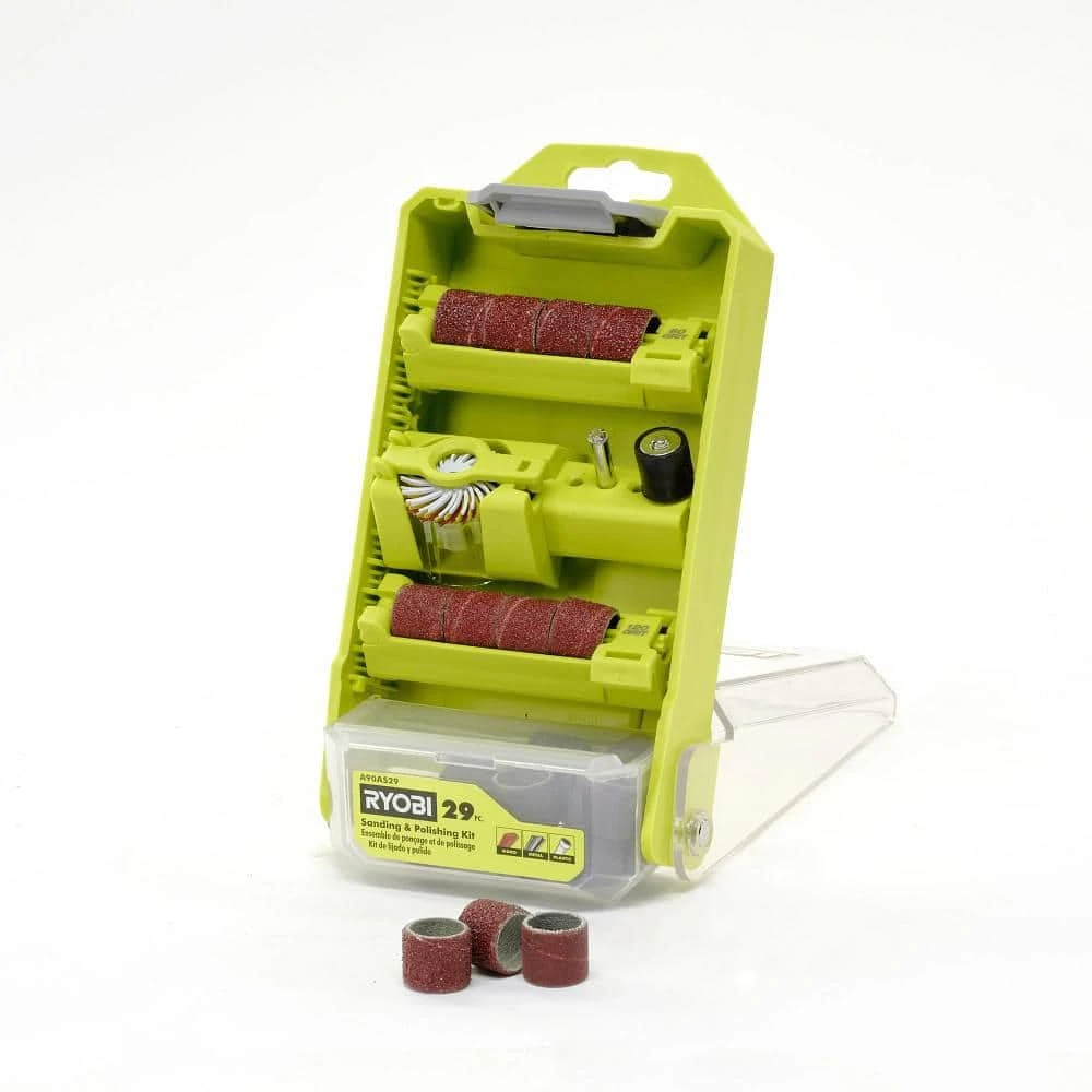 Ryobi Rotary Tool 29-Piece Sanding And Polishing Kit (For Wood, Metal And Plastic) 4 Ryobi Rotary Tool 29-Piece Sanding And Polishing Kit (For Wood, Metal And Plastic) - Image 4