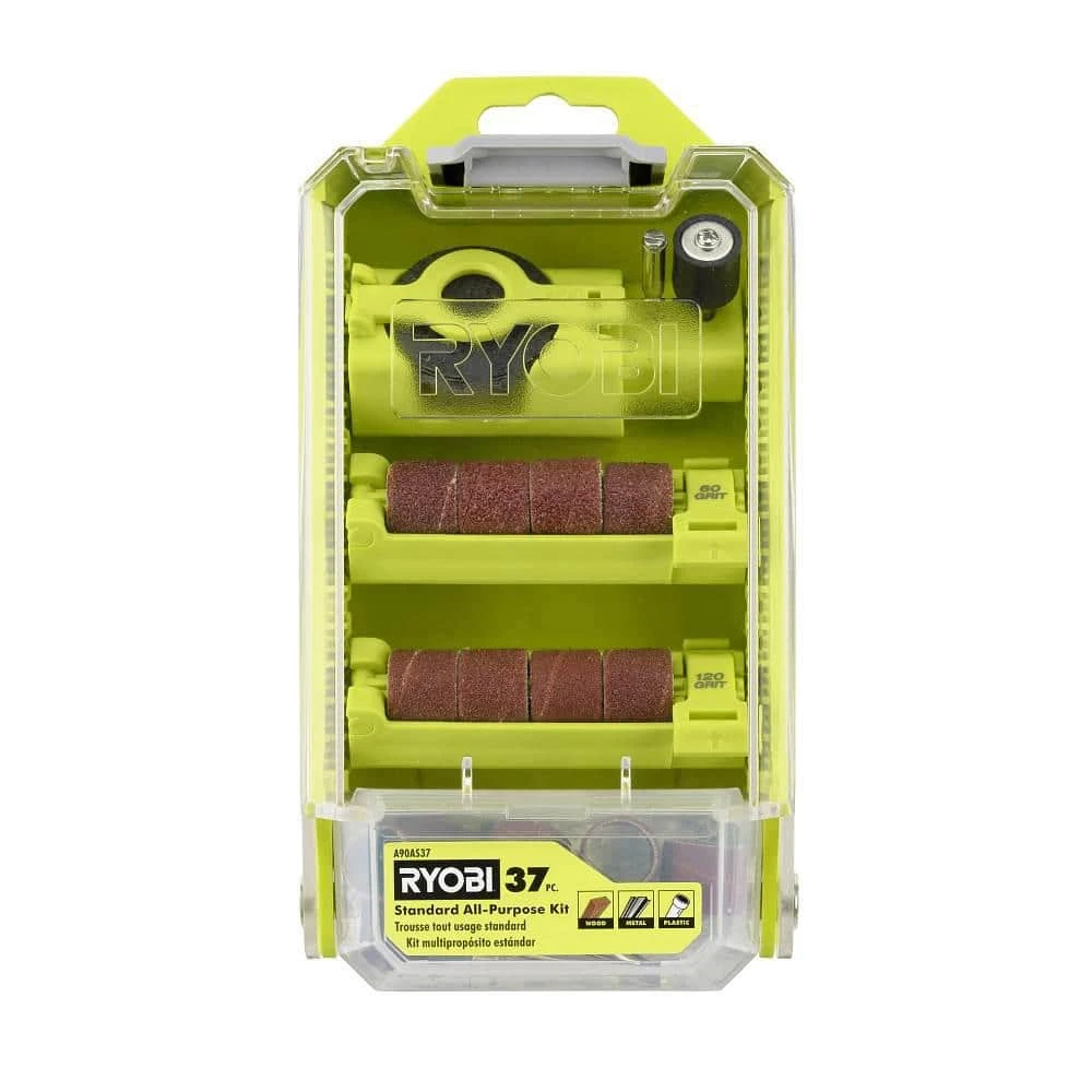 Ryobi Rotary Tool 37-Piece All-Purpose Kit (For Wood, Metal, And Plastic) 1 Ryobi Rotary Tool 37-Piece All-Purpose Kit (For Wood, Metal, And Plastic)