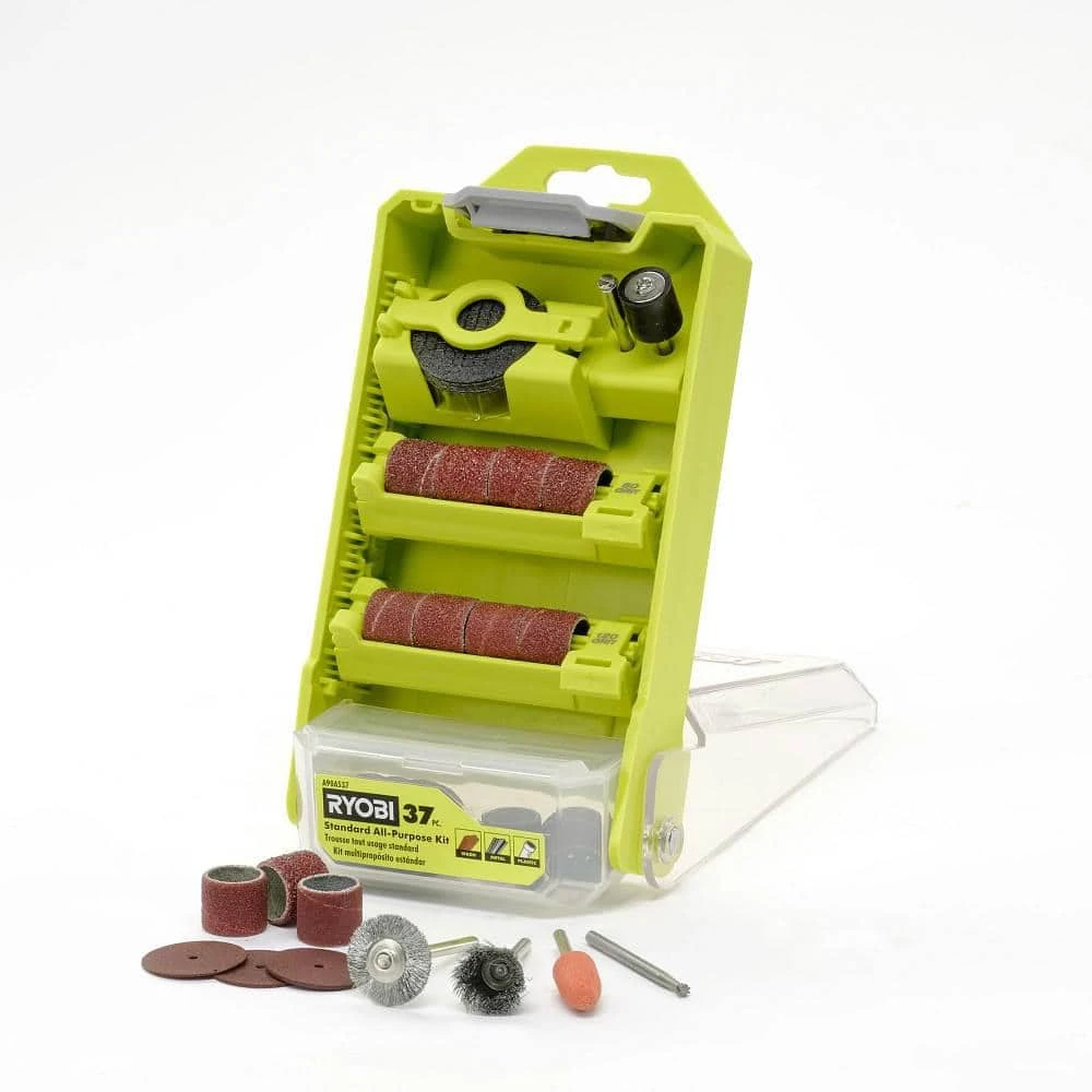 Ryobi Rotary Tool 37-Piece All-Purpose Kit (For Wood, Metal, And Plastic) 2 Ryobi Rotary Tool 37-Piece All-Purpose Kit (For Wood, Metal, And Plastic) - Image 2