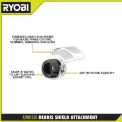 Ryobi Debris Shield Rotary Kit -RYOBI TOOLS SALE ryobi rotary tool accessory kits a90ds01a4 40 1000