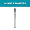 Ryobi Rotary Tool 1/8 In. Carbide Cylinder Engraving Burr (For Metal, Plastic And Wood)