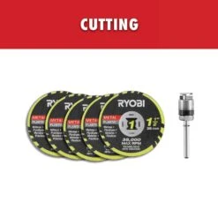 Ryobi Rotary Tool 6-Piece Twist Lock Cut-Off Wheel Starter Kit (For Metal And Plastic)