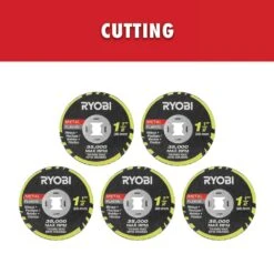 Ryobi Rotary Tool 5-Piece Twist Lock Cut-Off Wheels (For Metal And Plastic)