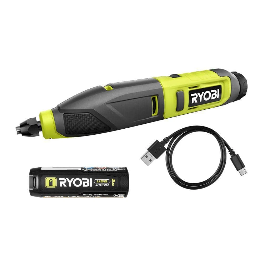Ryobi USB Lithium Power Carver Kit With 2.0 Ah USB Lithium Battery And Charging Cable 1 Ryobi USB Lithium Power Carver Kit With 2.0 Ah USB Lithium Battery And Charging Cable