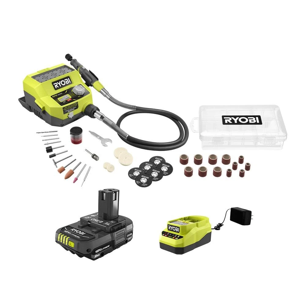 Ryobi ONE+ 18V Cordless Rotary Tool Station Kit With 2.0 Ah Battery And Charger 1 Ryobi ONE+ 18V Cordless Rotary Tool Station Kit With 2.0 Ah Battery And Charger