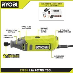 Ryobi 1.2 Amp Corded Rotary Tool -RYOBI TOOLS SALE ryobi rotary tools rrt100 40 1000