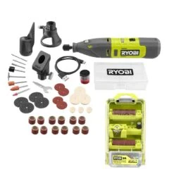 Ryobi 12V Cordless Rotary Tool Kit With Rotary Tool 29-Piece Sanding And Polishing Kit (For Wood, Metal And Plastic)
