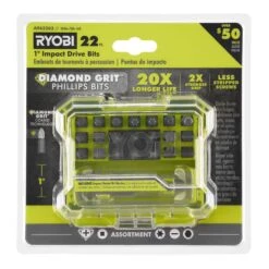 Ryobi 1 In. Diamond Grit Impact Drive Bits (22-Piece)