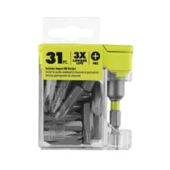 Ryobi 1 In. Bulk Impact Drive Bit Set (31-Piece)