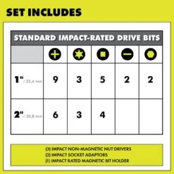 Ryobi Impact Rated Driving Set (40-Piece) -RYOBI TOOLS SALE ryobi screwdriver bits a964001 40 1000