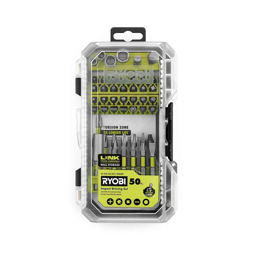 Ryobi Impact Rated Driving Set (50-Piece) 1 Ryobi Impact Rated Driving Set (50-Piece)