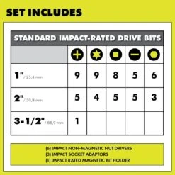 Ryobi Impact Rated Driving Set (70-Piece) -RYOBI TOOLS SALE ryobi screwdriver bits a967001 40 1000