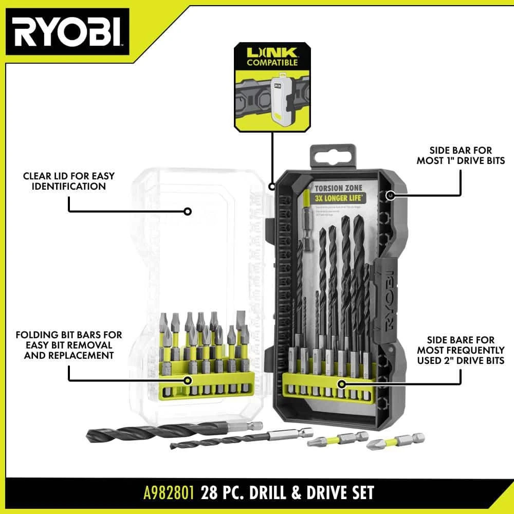 Ryobi Black Oxide Impact Drill And Drive Drill Bit Set (28-Piece) 2 Ryobi Black Oxide Impact Drill And Drive Drill Bit Set (28-Piece) - Image 2