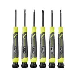 Ryobi 6-Piece Precision Screwdriver Set With Cushion Grip Handles