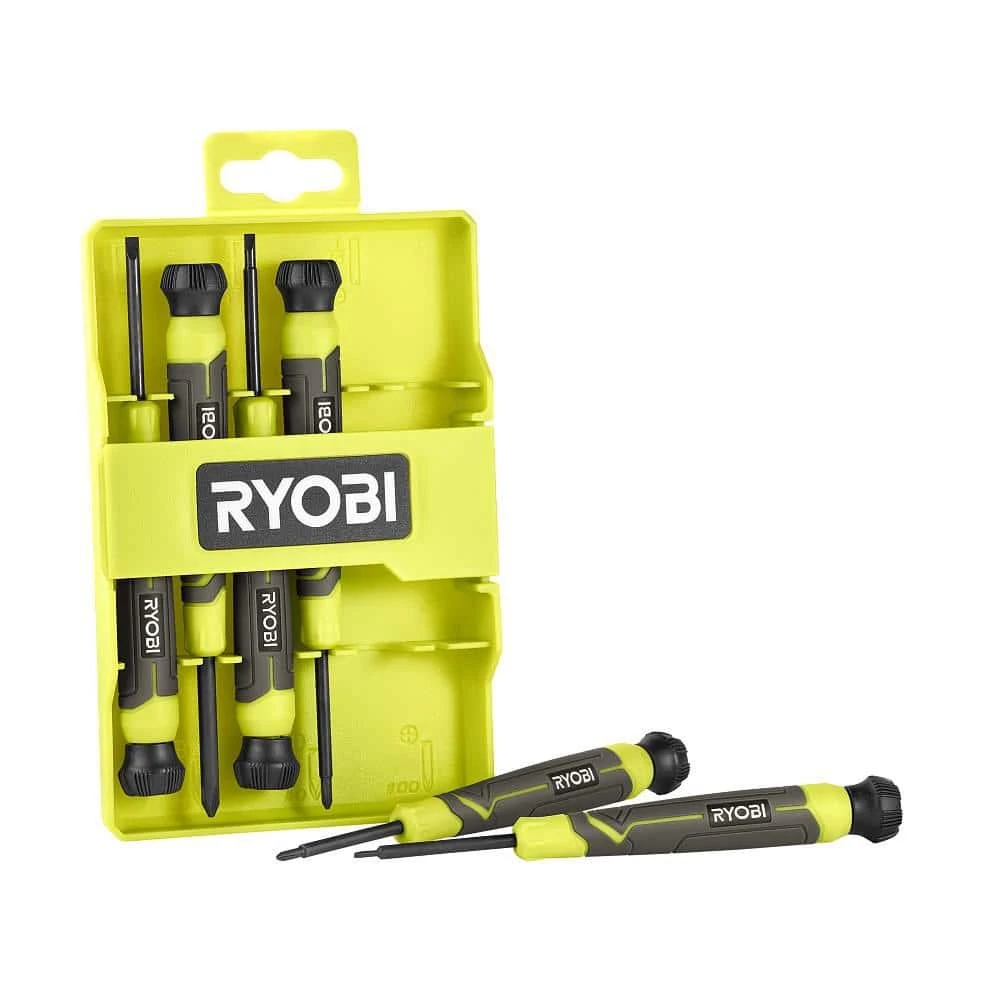 Ryobi 6-Piece Precision Screwdriver Set With Cushion Grip Handles 3 Ryobi 6-Piece Precision Screwdriver Set With Cushion Grip Handles - Image 3