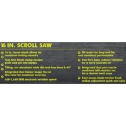Ryobi 1.2 Amp Corded 16 In. Scroll Saw 15 Ryobi 1.2 Amp Corded 16 In. Scroll Saw -RYOBI TOOLS SALE ryobi scroll saws sc165vs 1f 1000
