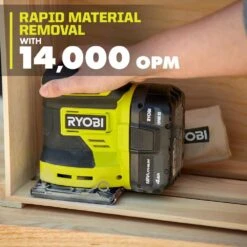 Ryobi ONE+ 18V Lithium-Ion 4.0 Ah Battery, 2.0 Ah Battery, And Charger Kit With ONE+ Cordless 1/4 Sheet Sander -RYOBI TOOLS SALE ryobi sheet sanders pcl401b psk106sb 1d 1000