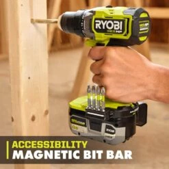 Ryobi RAIL System Accessory Set (3-Piece) With Base, Magnetic Bit Bar Attach, 180° Magnetic Tray, (2) Screws, (4) Impact Bits -RYOBI TOOLS SALE ryobi specialty power tool accessories a10ra01 1d 1000