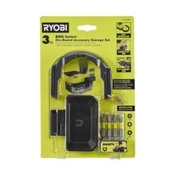 Ryobi RAIL System Accessory Set (3-Piece) With Base, Magnetic Bit Bar Attach, 180° Magnetic Tray, (2) Screws, (4) Impact Bits -RYOBI TOOLS SALE ryobi specialty power tool accessories a10ra01 fa 1000
