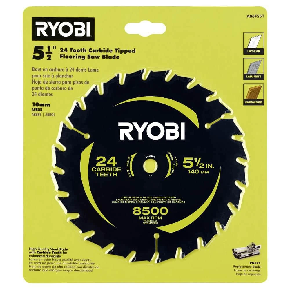Ryobi 5-1/2 In. 24-Tooth Carbide Flooring Blade (1-Piece) 3 Ryobi 5-1/2 In. 24-Tooth Carbide Flooring Blade (1-Piece) - Image 3