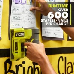 Ryobi USB Lithium Cordless Craft 4-in-1 Stapler/Nailer Kit With 3.0 Ah Battery And Charging Cable -RYOBI TOOLS SALE ryobi staplers fvn51k a0 1000