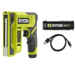 Ryobi USB Lithium 4-in-1 Stapler/Nailer Kit With 3.0 Ah Battery, Charging Cable, And FREE USB Lithium 2.0 Ah Battery