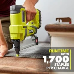 Ryobi ONE+ 18V 18-Gauge Cordless AirStrike Narrow Crown Stapler (Tool Only) -RYOBI TOOLS SALE ryobi staplers p361 1d 1000