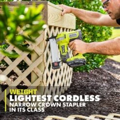 Ryobi ONE+ 18V 18-Gauge Cordless AirStrike Narrow Crown Stapler (Tool Only) -RYOBI TOOLS SALE ryobi staplers p361 66 1000